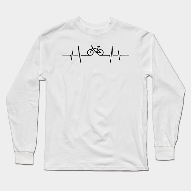 'Biker Heartbeat Pulse' Awesome Bike Gift Long Sleeve T-Shirt by ourwackyhome